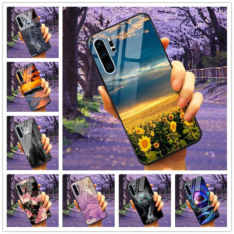 Чехол для телефона Huawei P30 Pro Lite Чехол Закаленное стекло Космический Волк Лев Funda для HUAWEI P30 Lite Роскошные чехлы P30Pro P 30 Кошка