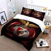 Golden Eagle with Red Globe Design Bedding Duvet Cover Set Duvet Cover Pillowcases  (1 * Duvet Cover 2 * Pillowcases, without duvet insert)
