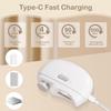 Automatic Nail Clipper Electric Nail Trimmer Polisher with Light 2 Speeds Trimmer 2 in 1 Portable Fingernail Cutter for Baby Kids Adults Seniors