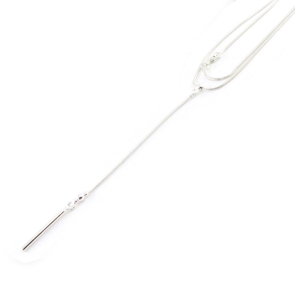 Les Trésors De Lily [F0366] - Silver Necklace 'Ariane' Silver (rhodium-plated) - 10 Cm
