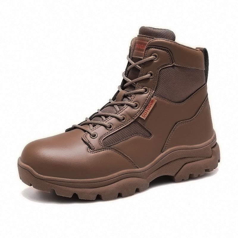 Men's High-top Hiking Boots Outdoor Shoes Military Boots Rubber Sole Large Size39-46