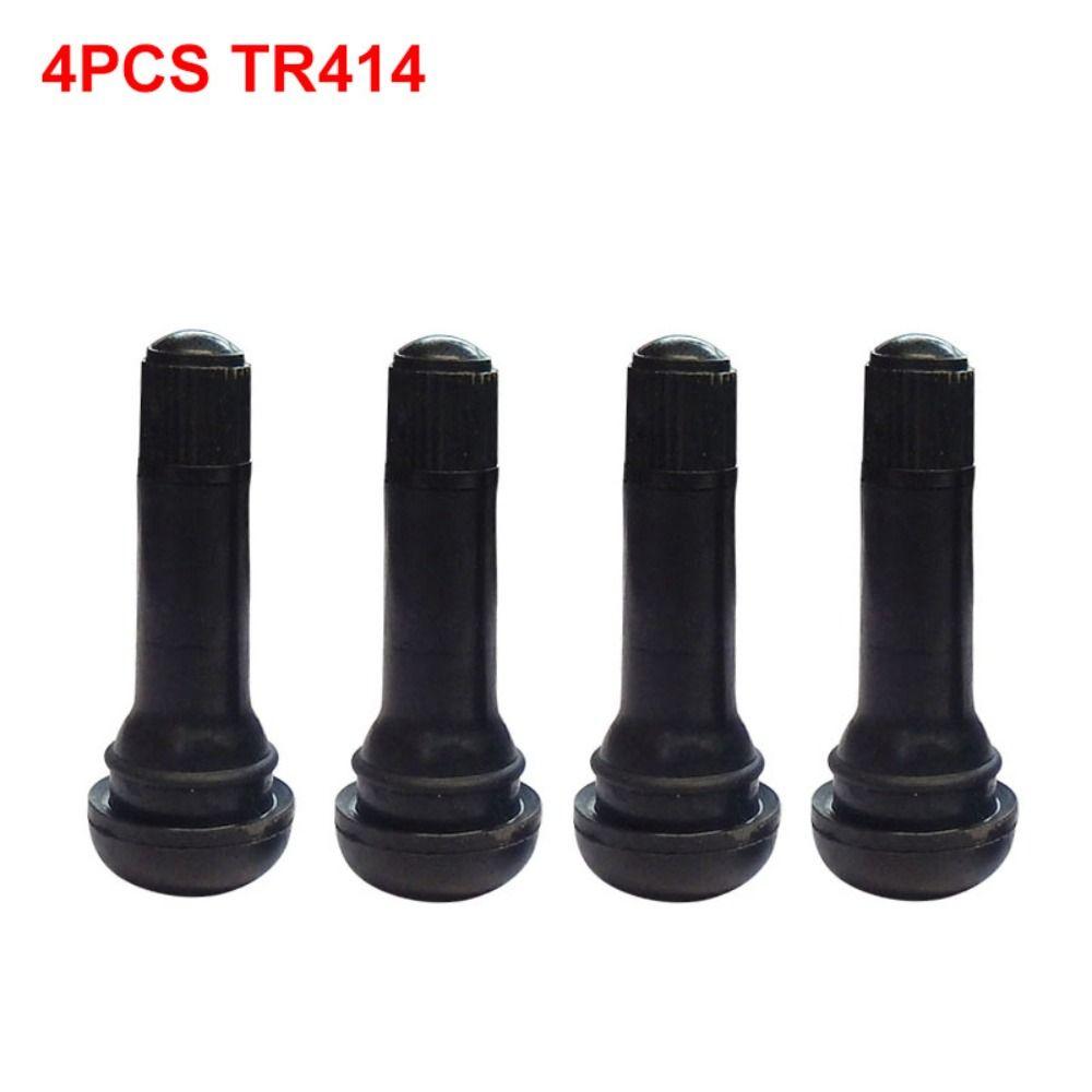 4pcs Black Car Vacuum Tire Valve TR412/TR413/TR414 Wheel Valves Tubeless Tyre Valve