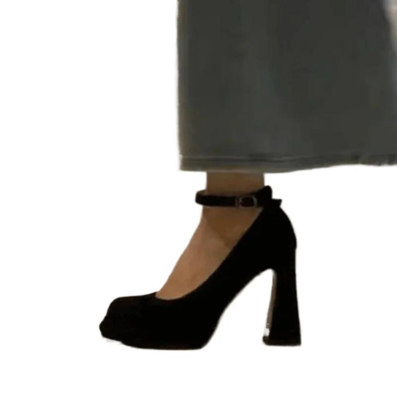 Модные горячие продажи женские туфли на высоком каблуке с пряжкой и ремешком, новые туфли-лодочки с круглым носком для вечеринок, женские бестселлеры, супер высокие туфли для женщин