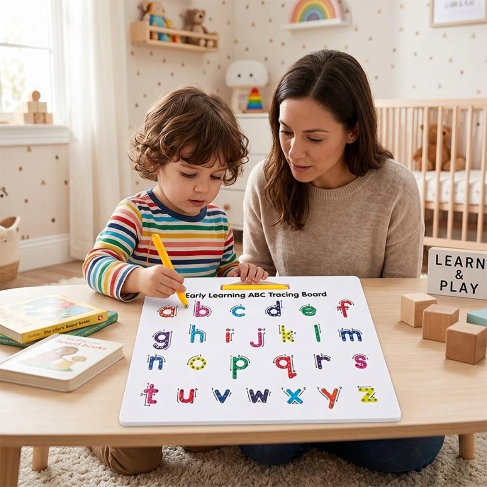 Plastic Magnetic Learning Board Double-Sided Writing Practice Board Kids Montessori