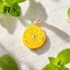 Clothing Accessories Lemon Slice Brooch Pin, Oil Dripping Fruit Pin with Outfit Embellishment Rhinestone Leaf, Decorative Badge for Clothes