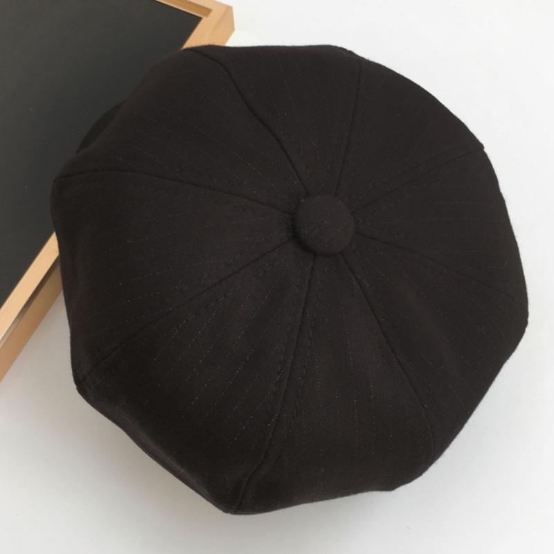 Весенняя беретка Женская для поездок на работу Восьмиугольная шляпа Для кемпинга Для фотосъемки Берет с металлической застежкой для девушки