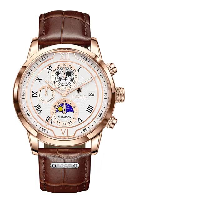 LIGE New Watch for Men Chronograph Mens Watches Quartz Sports Fashion Casual Wrist Watch 30M Waterproof Date Clock Gift for Men