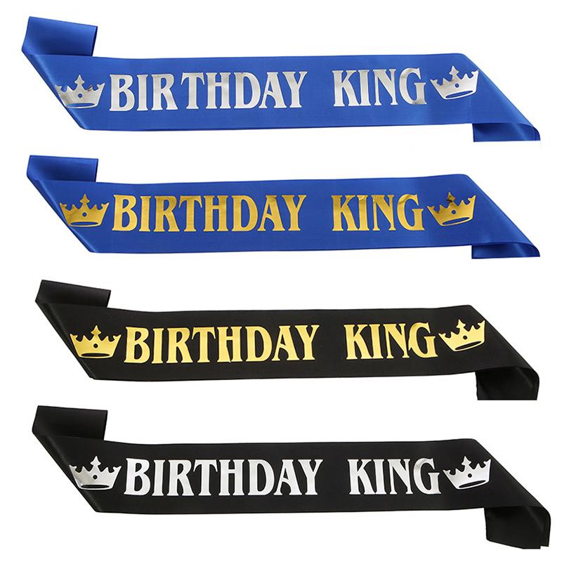Birthday King Sash For Men Boy Happy 16Th 18Th 20Th 30Th Birthday Party Decor