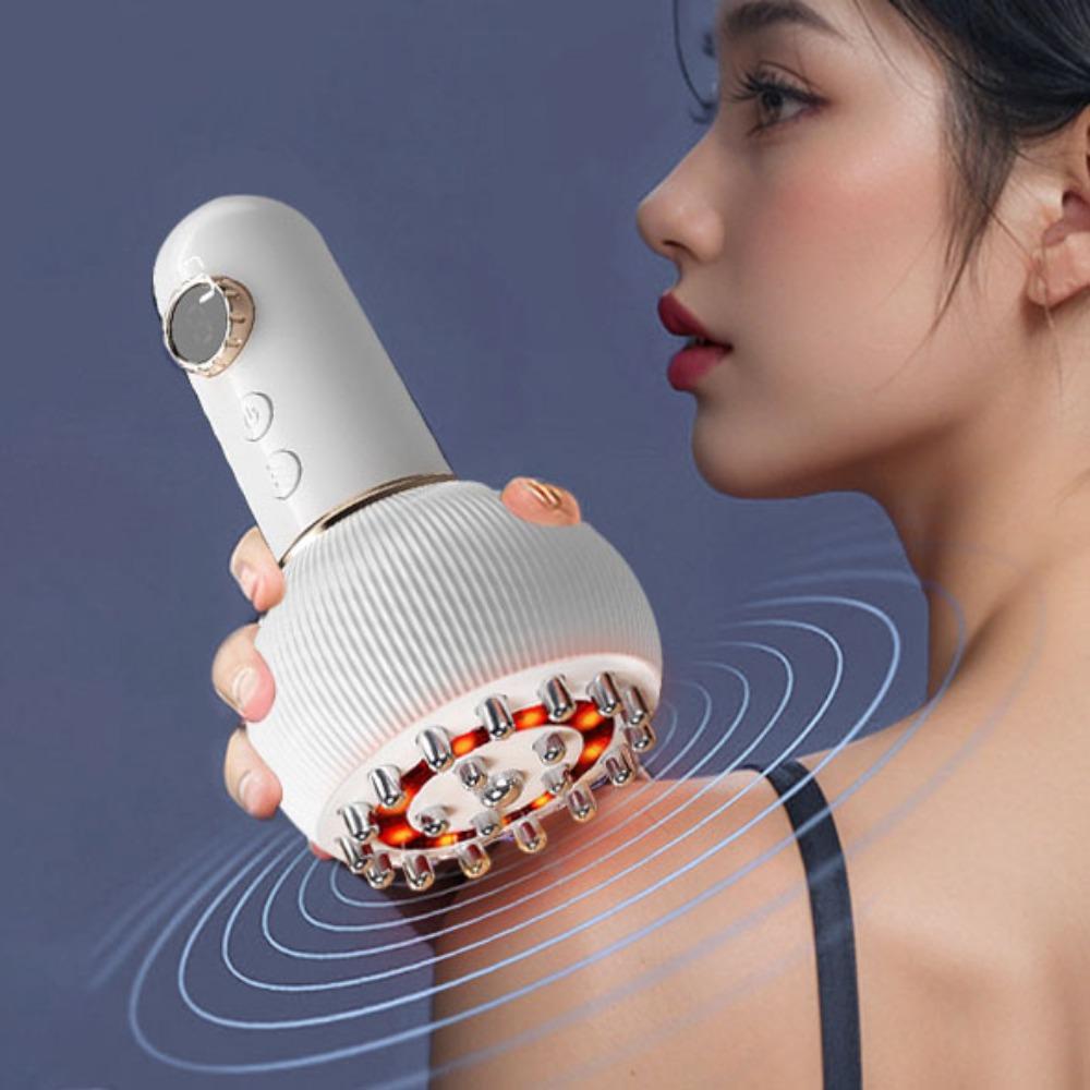 Smart Vibrating EMS Microcurrent Massager Wireless Design Guasha Scraping Brush  Health Maintenance