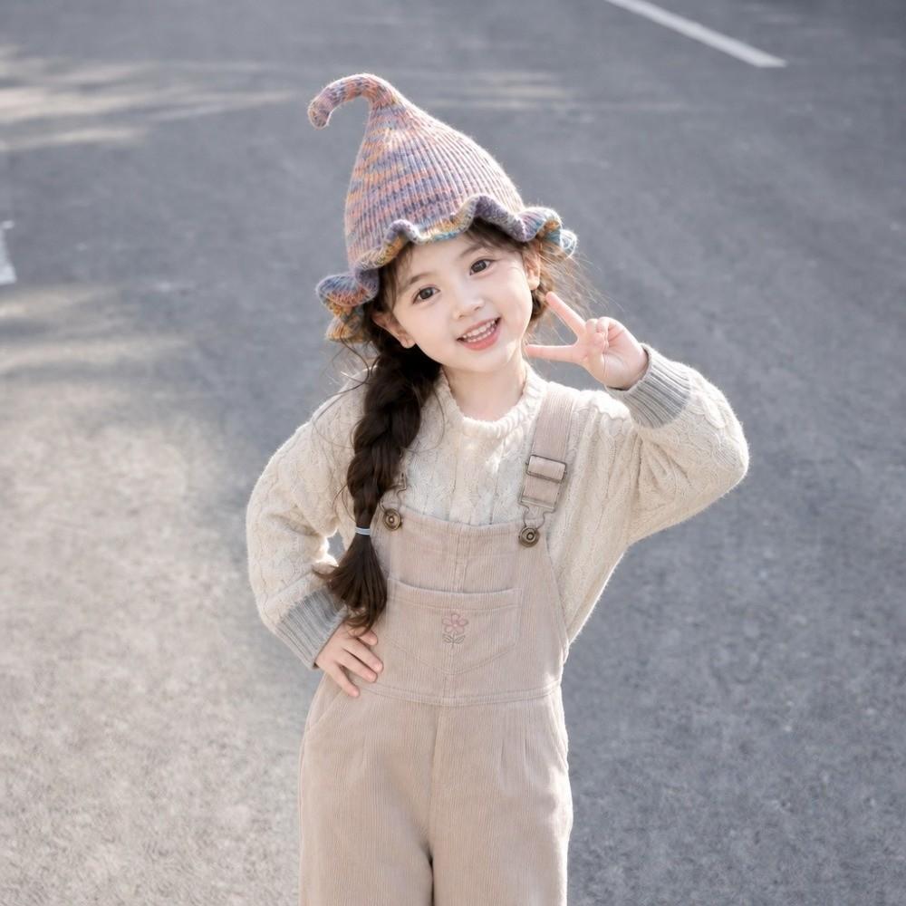 Ear Protection Gradient Knitted Hat Keep Warm Kids Knitted Hat Comfortable Baby Bucket Hat Kids