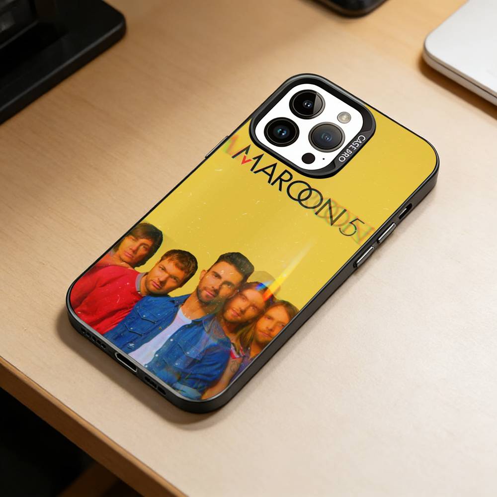 Чехол для телефона M-Maroon 5 для iPhone 17,16,15,14,13,12,11 Plus,Pro Max,XS, Цветной Серебристый Черный Чехол