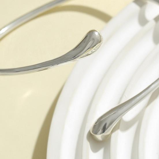 Браслет на руку с жидким отверстием, регулируемый, из сплава, сплошной цвет, полированный, противоскользящий, украшение на руку, браслет для покупок, манжета на руку, вечеринка, свидание, повседневная одежда