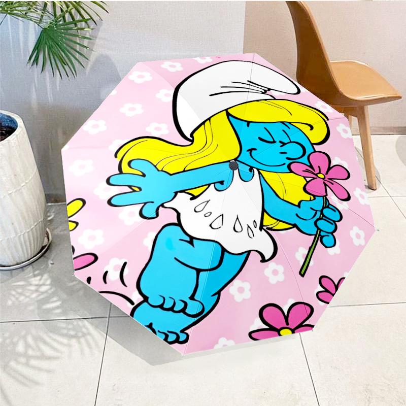 Smurfette's Adventure Umbrella 8-Frame for Travel, Camping, Casual Lightweight Portable Umbrella, Essential for Every Family Holidays Gift