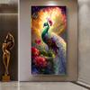 1Pcs Dream Peacock Flower Landscape Canvas Poster Bird Home Ideal Gift For Bedroom Living Room Corridor Wall Art Wall Decor Fall Wall Decor