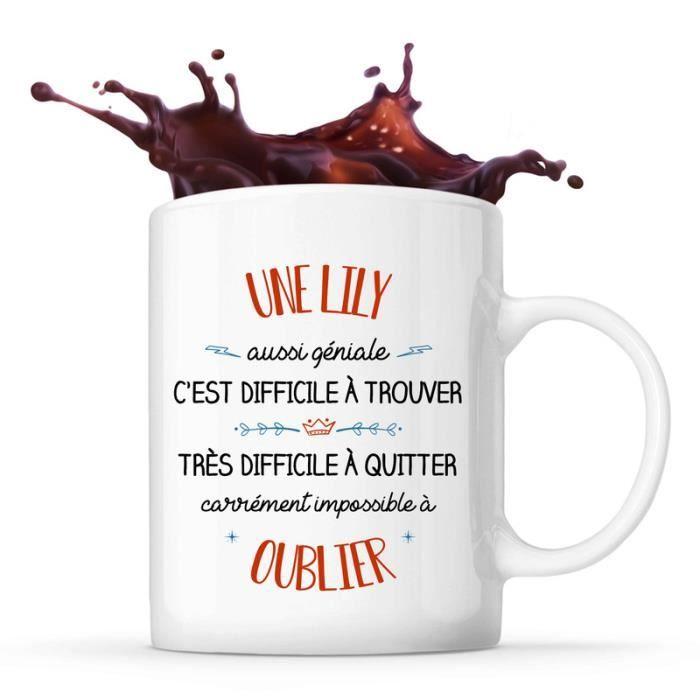 Mug - Une Lily - Céramique - Blanc - Cylindrique - 325 ml