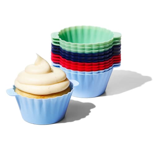 OXO Silicone Baking Cups, Muffin Cake Pans, Set of 12, 3 Oz. Each