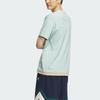 adidas Спортивная футболка Originals X Disney Dumbo с мультяшным узором и логотипом, цветные блоки, короткий рукав, унисекс, топы, дымчато-зеленый IN1073