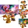Premium 23cm Charizard Pvc Figure Unique Golden Color Design Eye-catching Home Decor
