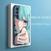Japan beauty M-MikuES cute girl anime Phone Case For Samsung Galaxy S26 S25 S24 S23 S22 S21 Plus Ultra Note20 Soft Black