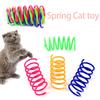 4Pcs Cats Toy Colorful Cats Spring Coils Toy Kitten Spiral Coil Toy Pet Anxiety Reduce Christmas Gift Indoor Chasing Toy