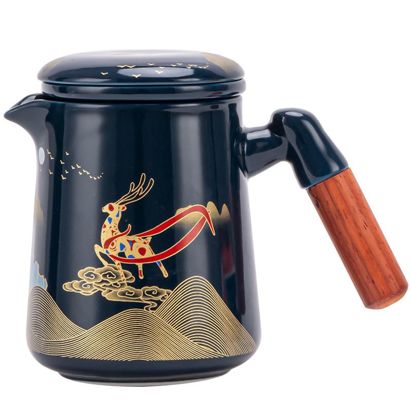 Походный чайный набор для путешествий, оборудование, керамическое заваривание чая, чаепитие, чашка Куайкэ, портативная сумка, походная чайная чашка, маленький набор