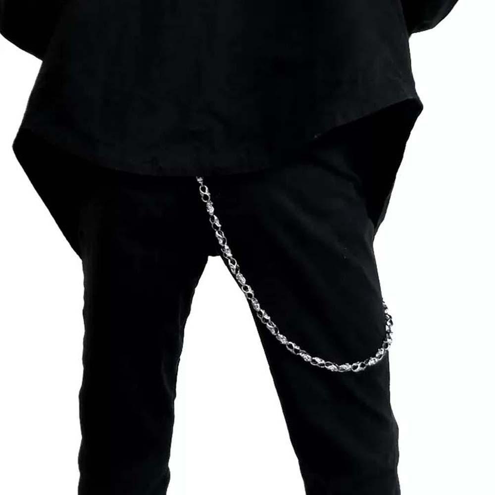 Cool Skull Pants Chain Adjustable Punk Zinc Zinc Alloy Waist Decor Fashion Men's Jeans Chain Women