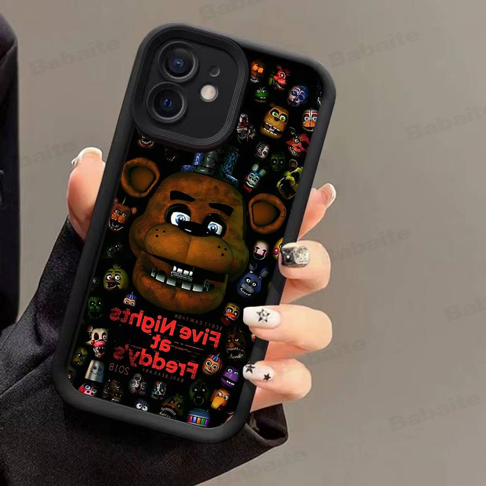Игра F-Five N-Nights At F-FreddyS Для iPhone 17 Pro Max 16 15 14 13 12 11 Plus Черный Мягкий Чехол для Телефона