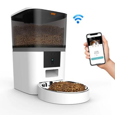 4L Time Feeder APP Умная кормушка для домашних животных Автоматический дозатор корма для собак с камерой Подходит для маленьких кошек и собак Дистанционное кормление