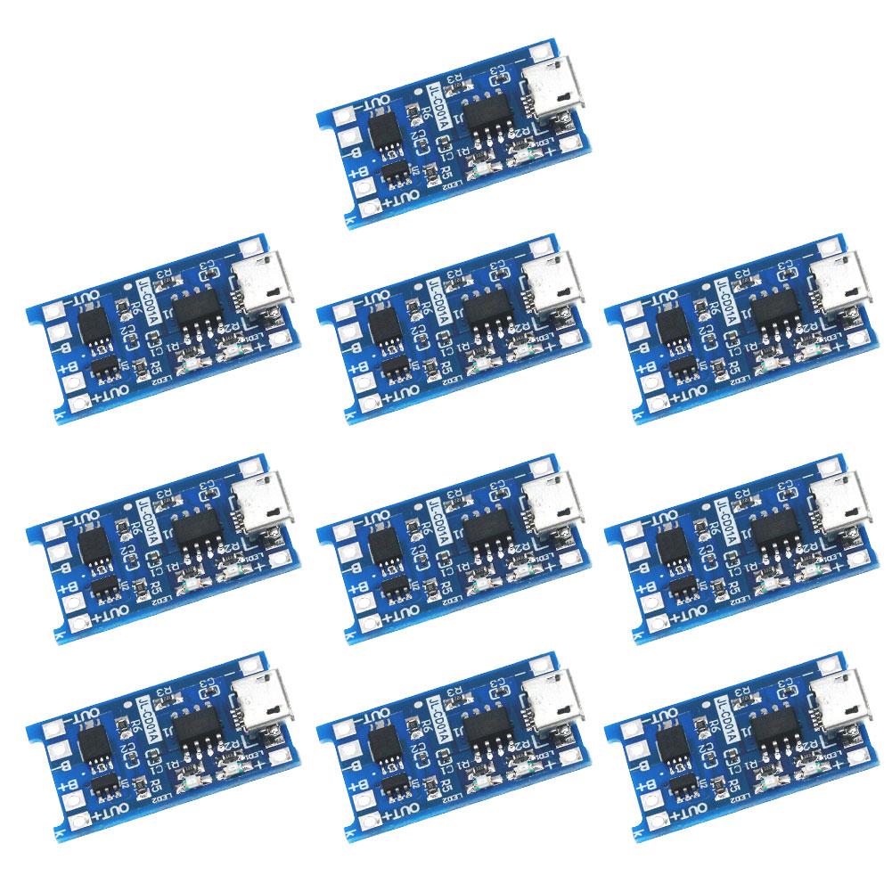 Плата зарядки литиевых аккумуляторов 18650 TP4056 TC4056A, 5В 1А, TYPE-C, Micro USB
