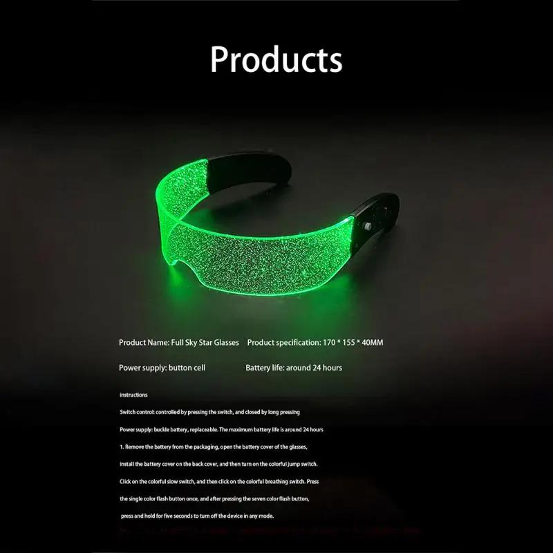 Cool Luminous Colorful LED Light Up Glasses Glowing Neon Light Flashing Party Glasses For Nightclub DJ Dance Party Decor
