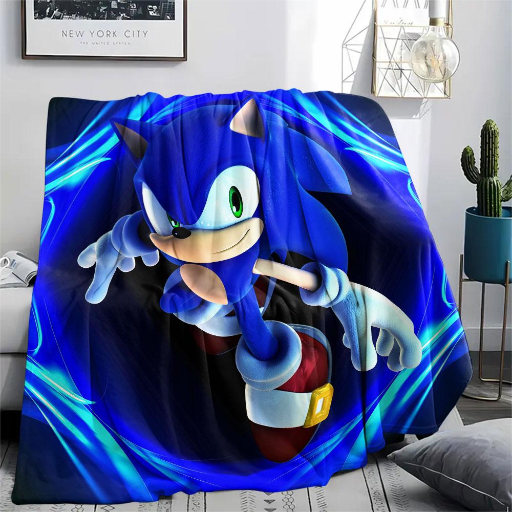 Black Sonic Dark Style Flannel Blanket, Birthday & Holiday Gift, Fan Favorite Throw for Home Decor.chl