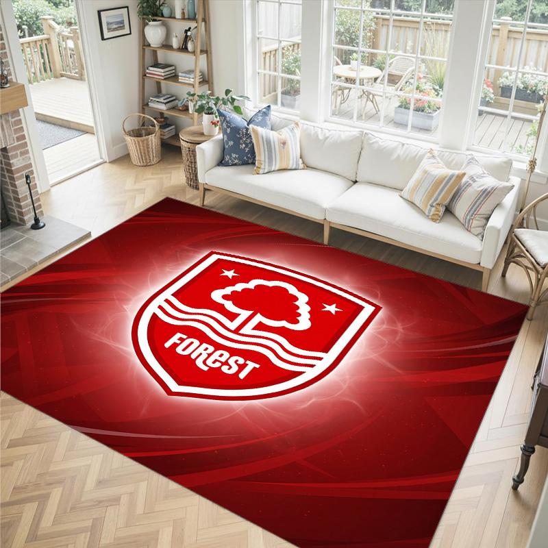 Nottingham Forest Design Crystal Velvet Carpet Cozy Non?Slip Printed Rug For Bedroom Living Room Entrance