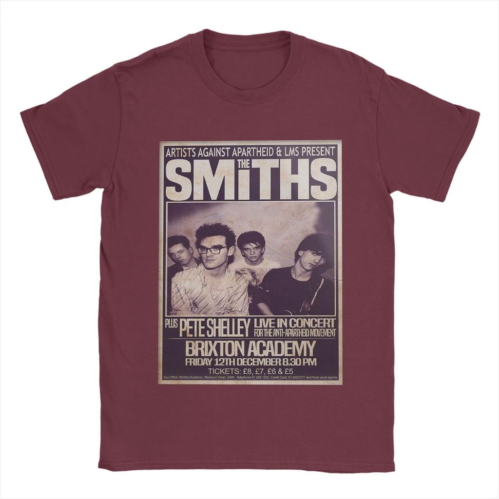 The Smiths    Футболки для мужчин 1986 Финальный концерт Новинка Чистые Футболки Круглый вырез Короткий рукав Футболки Идея для подарка Одежда