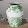 White Flower Painted Ceramic Vase Potted Plant Table Decoration Ornament Flower Arrangement Floral Vases Room Aesthetic Decor
