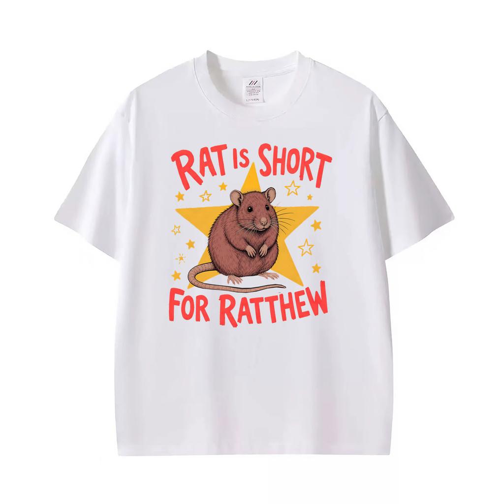Funny Cute Ratis Short For Ratthew Graphic Tshirts Unisex Unisex Fashion Classic Oversized T Shirts Loose Cotton T Shirt Streetwear