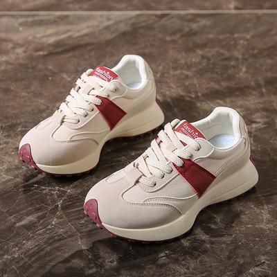 Ins корейская версия новой обуви для папы, девушка 2025 весна студент бег спортивная толстая подошва высота повседневная уличная съемка JCA05