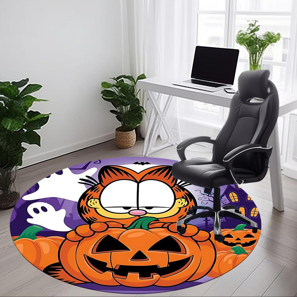 1 шт. Круглый ковер Garfield на Хэллоуин для офиса, под офисные стулья, в спальню, гостиную, для домашнего декора a0926027