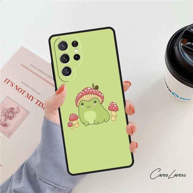 Чехол для телефона с грибной лягушкой Для Samsung Galaxy S24 S25 S23 S22 Ultra Note 10 20 Plus S20 S21 FE Чехол