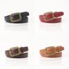 Minimalist Retro Chain Buckle Ladies Leather Belt With Alloy Clasp For Casual Wear
