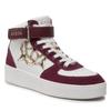 Guess Women's Shoes High Sneakers VYVES White Burgundy With Logo 41 EU