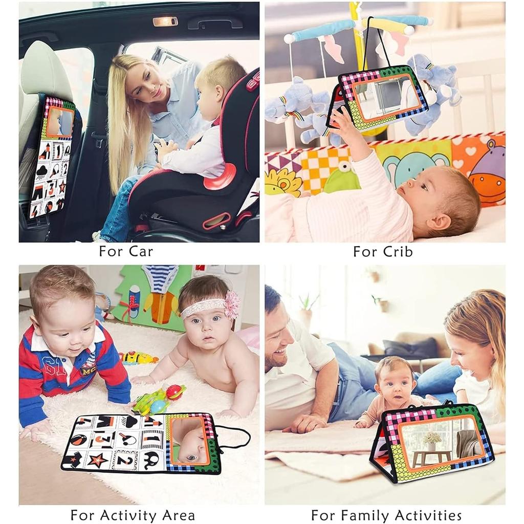 Baby Mirror Toy, Baby Toy From 3 Months, Baby Book, Toddler Education and Cognitive Toy, Educational Toy for Newborns Toddlers