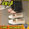 French fairy style bow single shoes in the summer of 2024 new gentle matching skirt soft-soled ballet single shoes women