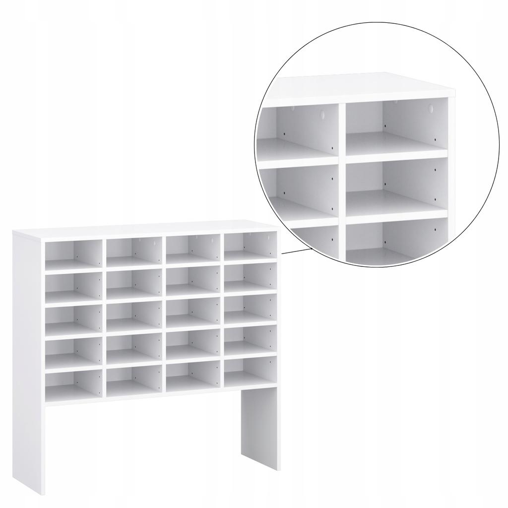 Shoe Rack, Shoes, Cabinet, White, 104x100x33