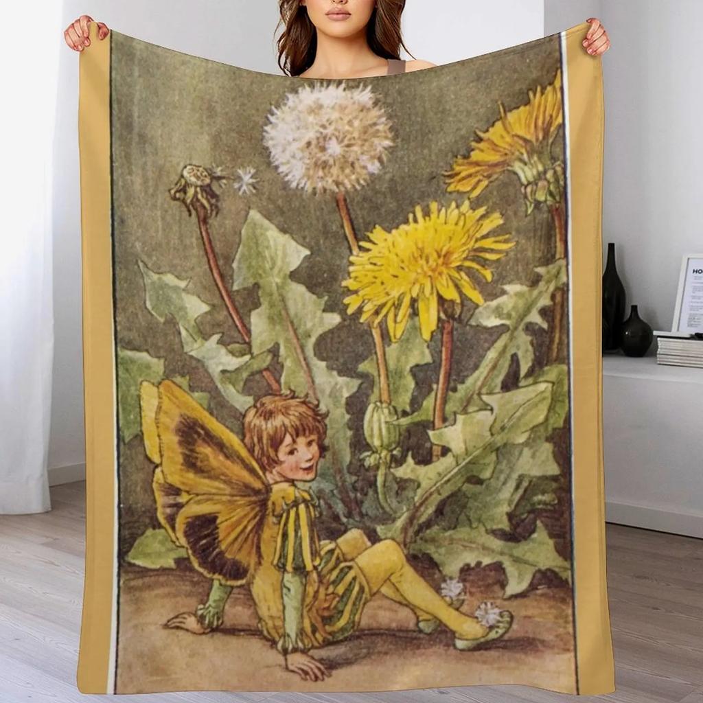 Cicely Mary Barker The Dandelion Fairy Throw Blanket Reusable Durable Soft Blanket for All Seasons