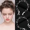 Bridal Wedding Crystal Pearl Flower Headband Bridal Hair Accessories Baroque Handmade Crown Hair Hoop Hairband Beads Decoration