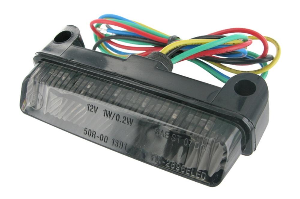 STR8 Mini LED Tail Light with Turn Signals, Black, Universal (E)