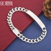 925 Sterling Silver 8mm Side Chain Bracelet Wedding Jewelry