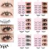 5 Pairs Manga Lashes Anime Cosplay Segmented False Eyelashes Fashion Cat Elf Eyelashes Wome