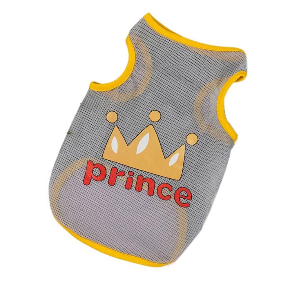 Summer Cartoon Breathable Soft Polyester Fibre Dog Clothes Puppy Vest Cat T-shirt Cat Costume