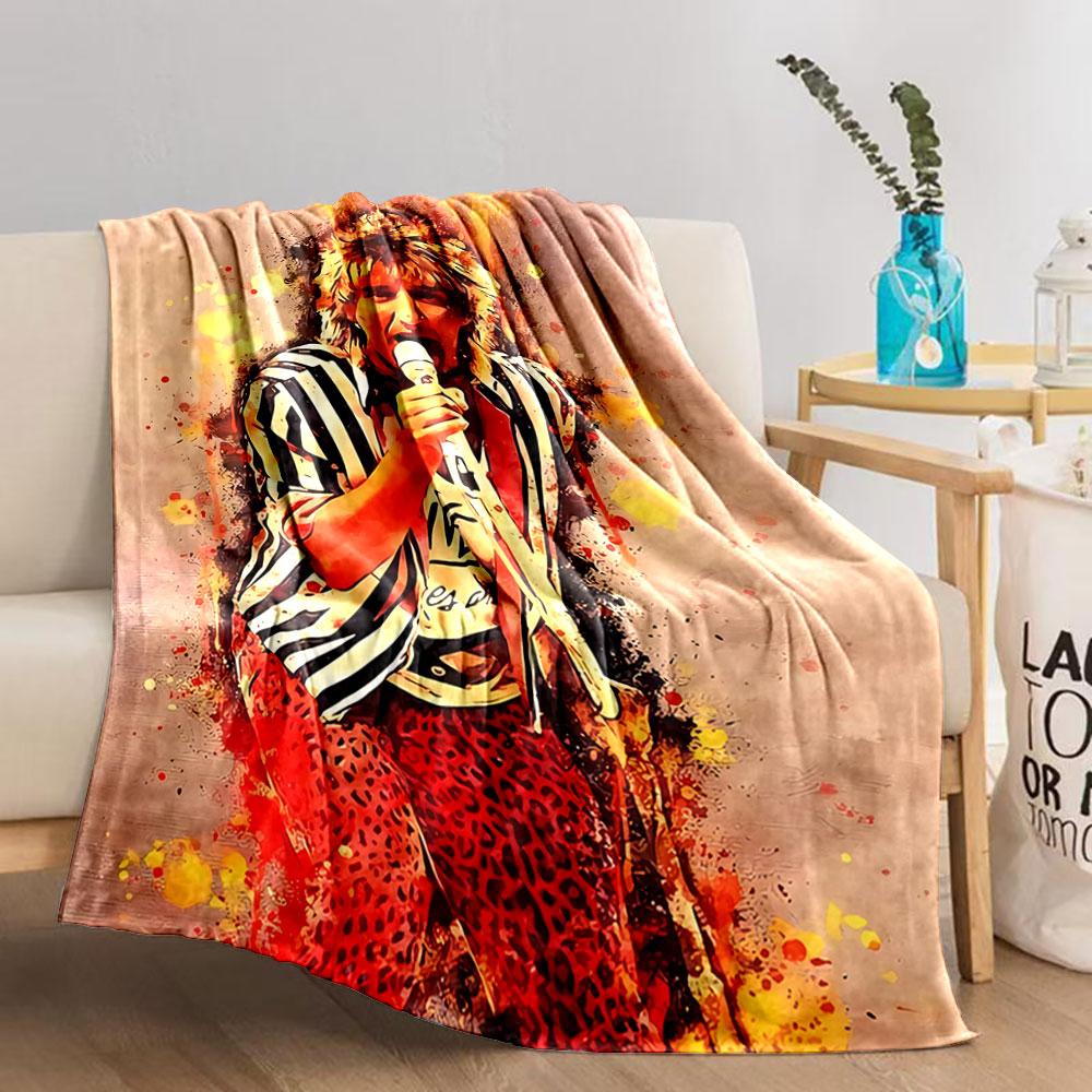 Rock Icon Watercolor Art Blanket for all seasons blanket lunch break throw gift